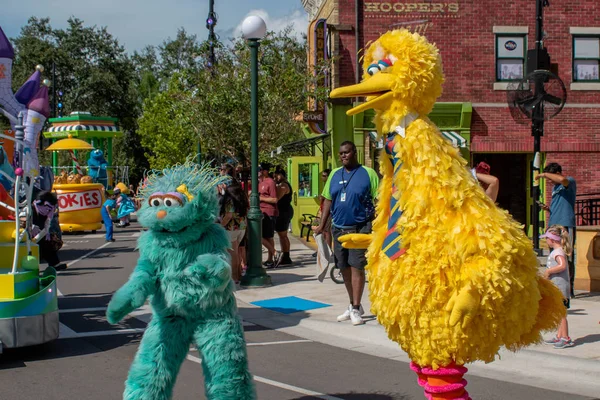 Orlando Florida October 2019 Rosita Big Bird Sesame Street Party — 스톡 사진