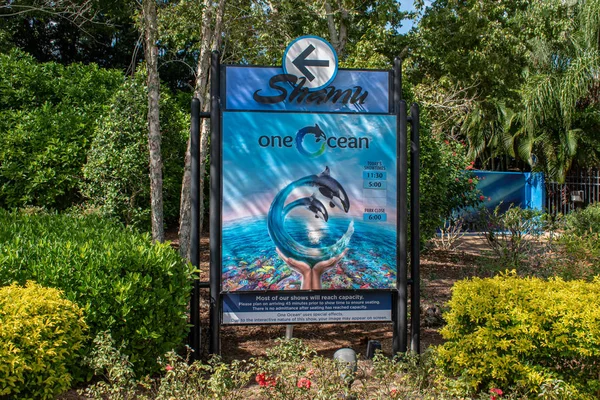 Orlando Florida Outubro 2019 Shamu Oceano Assina Seaworld — Fotografia de Stock