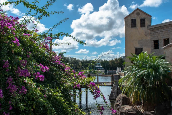 Orlando Florida Oktober 2019 Sky Tower Building Und Blumen Bei — Stockfoto