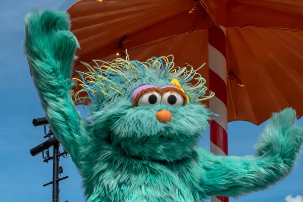 Orlando Florida Oktober 2019 Ovanifrån Rosita Sesame Street Party Parade — Stockfoto