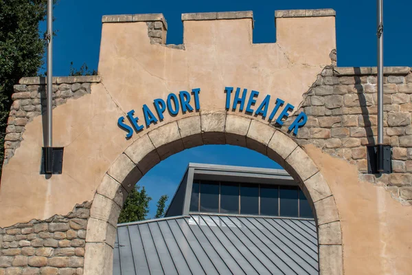 Orlando Florida Outubro 2019 Vista Superior Seaport Theater Signat Seaworld — Fotografia de Stock