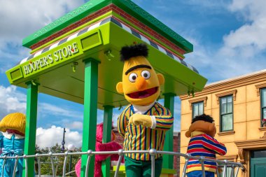 Orlando, Florida. November 06, 2019. Bert and Ernie In Sesame Street Party Parade at Seaworld 3 clipart