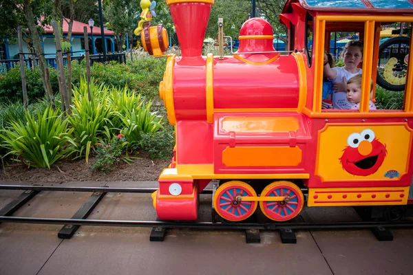 Orlando Florida November 2019 People Enjoying Choo Choo Train Sesame — ストック写真