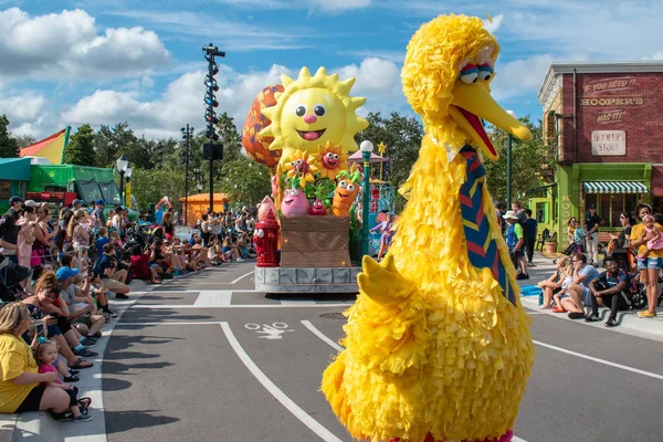 Orlando Florida November 2019 Großer Vogel Sesamstraßenparty Parade Der Seaworld — Stockfoto