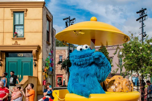 Orlando Florida November 2019 Cookie Monster Sesame Street Party Parade — Stockfoto