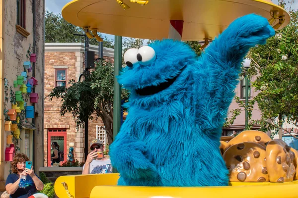 Orlando Florida November 2019 Cookie Monster Sesame Street Party Parade — Stockfoto