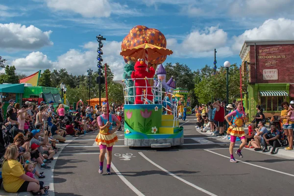 Orlando Florida November 2019 Elmo Rosita Und Tänzer Sesame Street — Stockfoto