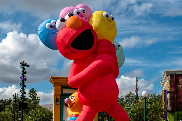 Orlando Florida November 2019 Ovanifrån Stora Elmo Sesame Street Party — Stockfoto