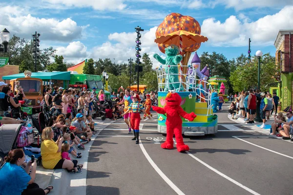 Orlando Florida November 2019 Elmo Rosita Und Tänzer Sesame Street — Stockfoto