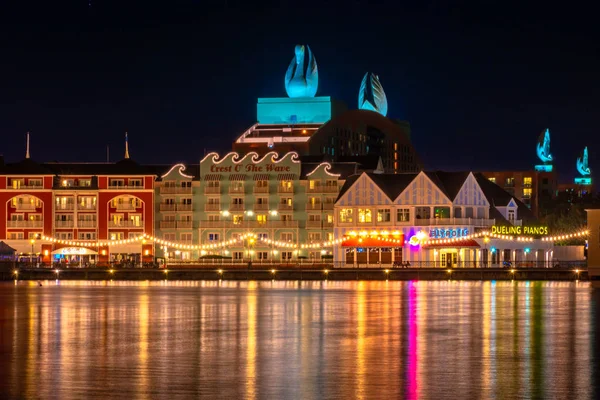 Orlando Florida Dezembro 2019 Estilo Complexo Entretenimento Colorido Iluminado Velho — Fotografia de Stock