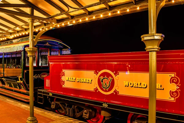 Orlando Floride Décembre 2019 Vue Partielle Train Vintage Gare Magic — Photo