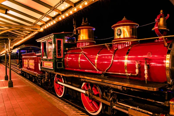 Orlando Floride Décembre 2019 Vue Partielle Train Vintage Gare Magic — Photo