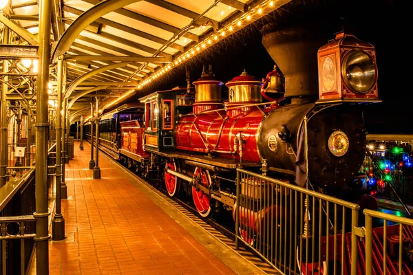 Orlando Floride Décembre 2019 Vue Partielle Train Vintage Gare Magic — Photo