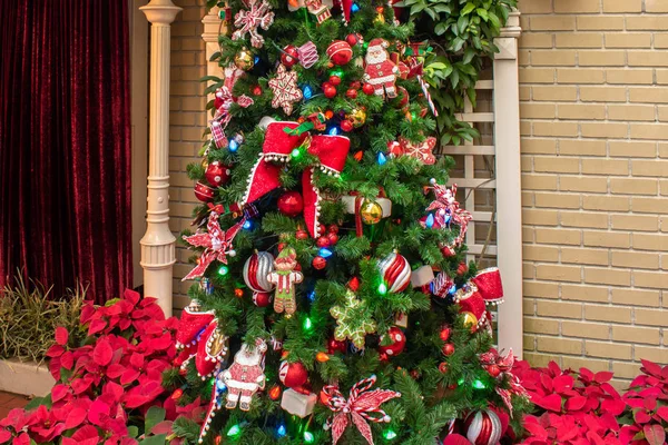 Orlando Florida November 2019 Partial View Christmas Tree Magic Kingdom — Stock Photo, Image
