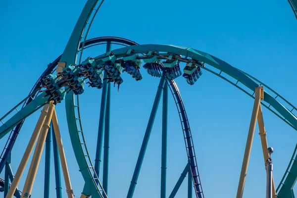 Orlando Florida 2019 December Emberek Szórakozás Kraken Hullámvasút Seaworld 108 — Stock Fotó