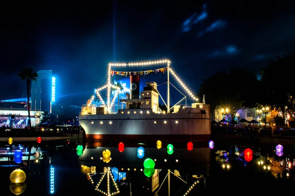 Orlando Florida Novembro 2019 Decoração Natal Echo Lake Hollywood Studios — Fotografia de Stock