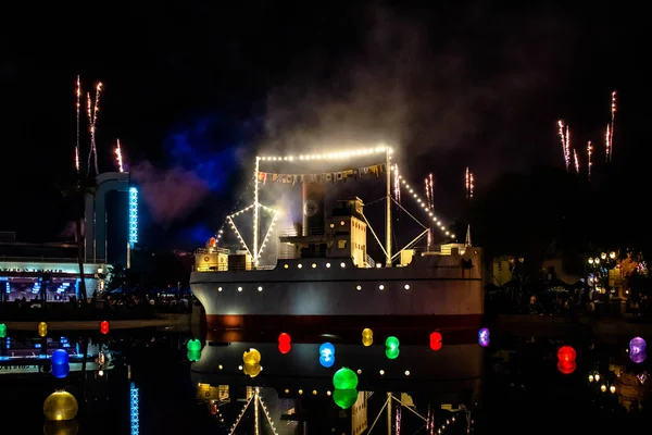 Orlando Florida Novembro 2019 Jingle Bell Jingle Bam Fogos Artifício — Fotografia de Stock