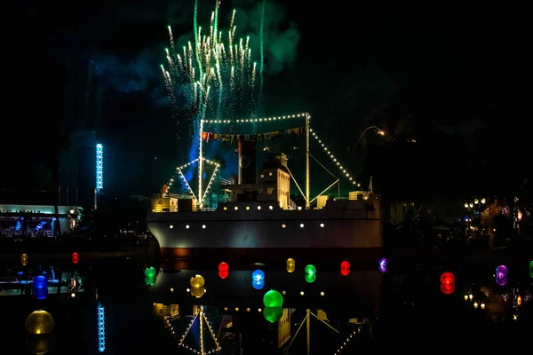 Orlando Florida Novembre 2019 Jingle Bell Jingle Bam Spettacolari Fuochi — Foto Stock