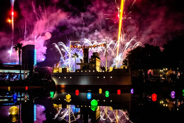 Orlando Florida November 2019 Jingle Bell Jingle Bam Spectacular Fireworks — Stock Photo, Image