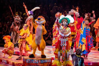 Orlando, Florida. 16 Aralık 2019. Hayvan Krallığı 'nda Aslan Kral Festivali (7).