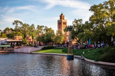 Orlando, Florida. 18 Aralık 2019. Epcot 'taki Fas Pavilyonu kısmi görünümü (53).