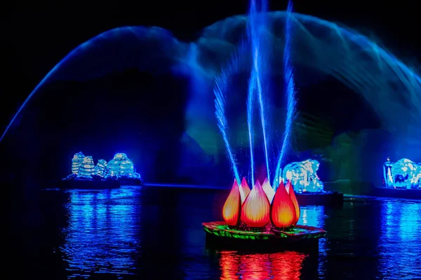 Orlando Florida December 2019 Rivers Light Show Animal Kingdom — Stockfoto