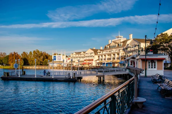 Orlando Florida December 2019 Beautiful View Dockside Lake Buena Vista — Stock Photo, Image