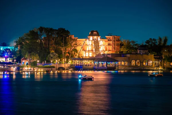 Orlando Floride Décembre 2019 Pavillon Mexique Fond Bleu Nuit Epcot — Photo