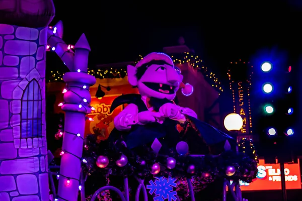 Orlando Florida Dezember 2019 Count Von Count Sesame Street Christmas — Stockfoto