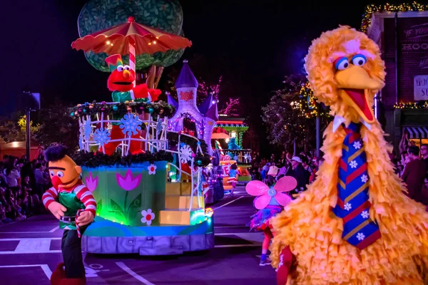 Orlando Floride Décembre 2019 Big Bird Bird Sesame Street Défilé — Photo