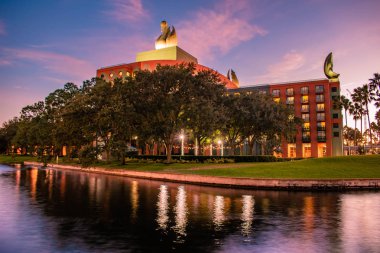 Orlando, Florida. December 18, 2019. Walt Disney Swan Hotel in Lake Buena Vista area (5).
