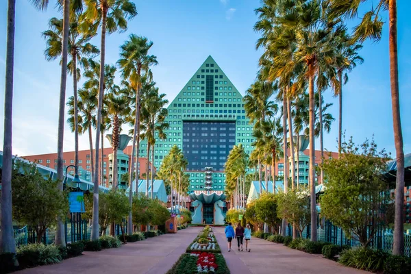 Orlando Florida December 2019 Partial View Walt Disney Dolphin Hotel — Stock Photo, Image