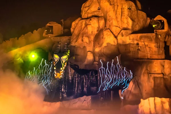 Orlando Florida January 2020 Maleficient Dragon Fantasmic Show Hollywood Studios — Stock Photo, Image