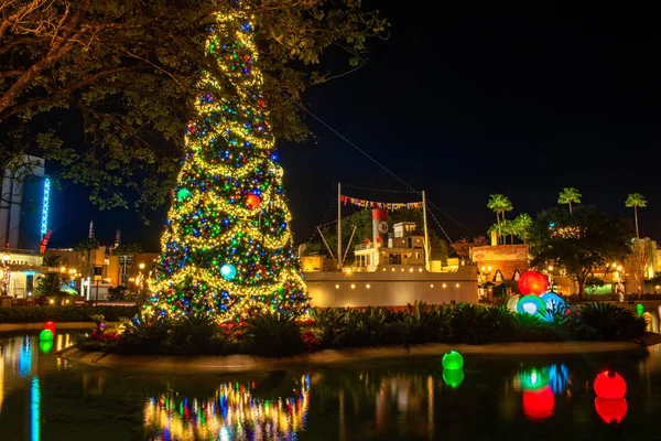 Orlando Florida Gennaio 2020 Vista Parziale Dell Albero Natale Agli — Foto Stock