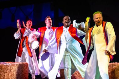 Orlando, Florida. December 30, 2019. O Wondrous Night Show is a greatest story with carols, puppets and live animals.at Seaworld (194).