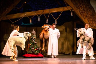Orlando, Florida. December 30, 2019. O Wondrous Night Show is a greatest story with carols, puppets and live animals.at Seaworld (198)