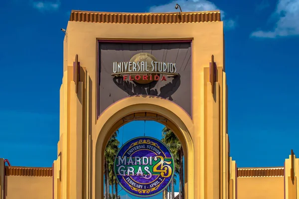 Orlando Florida Mars 2020 Ovanifrån Färgglada Båge Universal Studios — Stockfoto