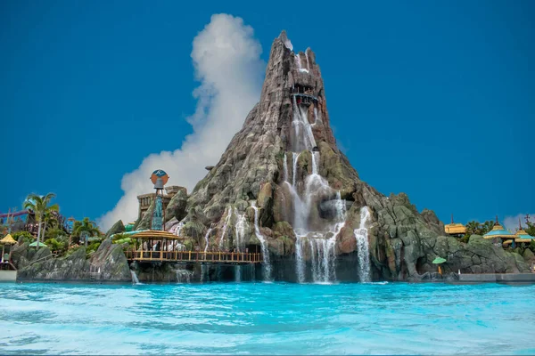 Orlando Florida March 2020 Beautiful View Krakatau Volcano Waterfalls Volcano — Stock Photo, Image