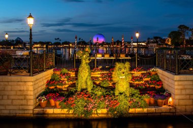 Orlando, Florida. 11 Mart 2020. İtalya 'da Lady and Tramp, Epcot' ta Pavillion (2).