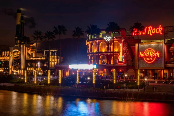 Orlando Florida 2020 Február Megvilágított Hard Rock Cafe Chocolate Emporium — Stock Fotó