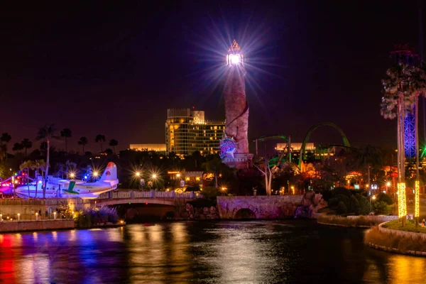 Orlando Florida February 2020 Panoramic View Island Adventure Lighthouse Margaritaville — Stock Photo, Image