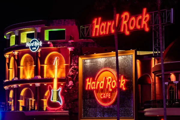 Orlando Florida Februari 2020 Partiell Utsikt Över Upplysta Hard Rock — Stockfoto