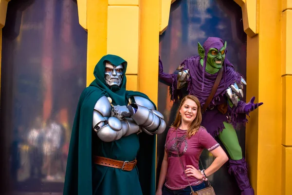 Orlando Florida Marzo 2019 Marvel Villanos Doctor Doom Duende Verde —  Fotos de Stock