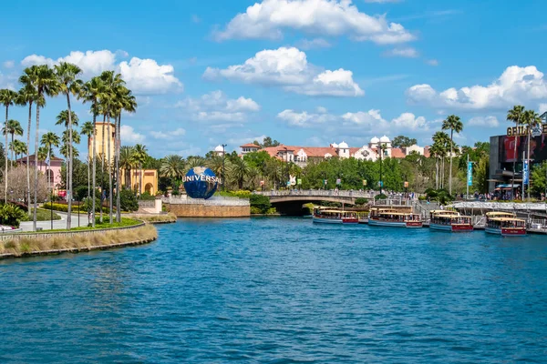 Orlando Florydzie Marca 2019 Panoramiczny Widok Kulę Świata Universals Citywalk — Zdjęcie stockowe