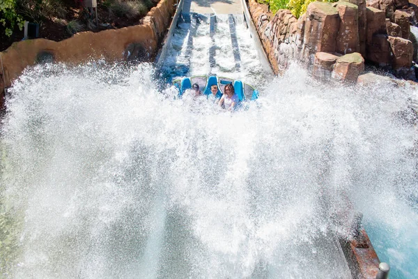 Orlando Florida March 2020 People Enjoying Spectacular Splash Infinity Falls Stock Photo