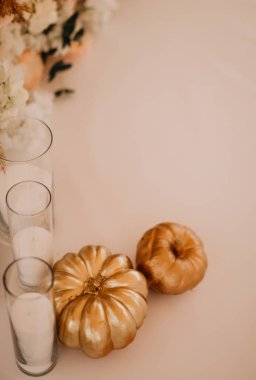 Düğünde sonbahar dekoru