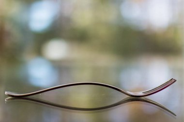 Tek bir soyut çatal eğlencesi.