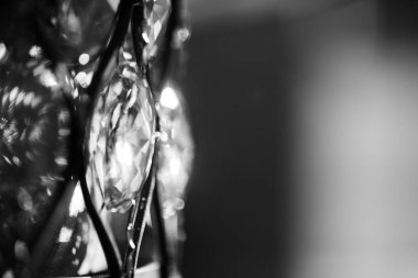 Soyut kristal avize. Yakın plan.