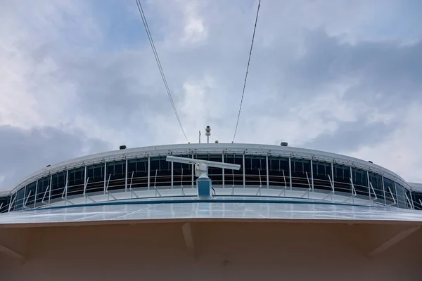 Large White Cruise Ship Port Savona Italy — Stock Photo, Image