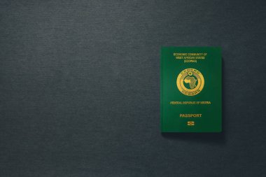 Nijerya pasaportu fotokopi alanı - 3d İllüstrasyon
